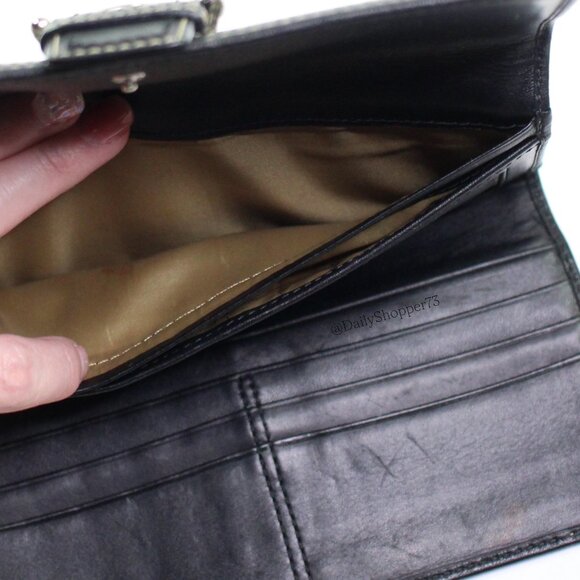 Vintage Coach Women's Black and Silver Logo Pattern - Picture 6 of 7